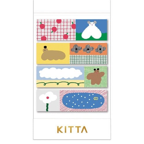 KITTA Masking Tape Stickers Vol. 15 - Decorative Washi Tape for Scrapbooking, Journaling & DIY Crafts | KING JIM