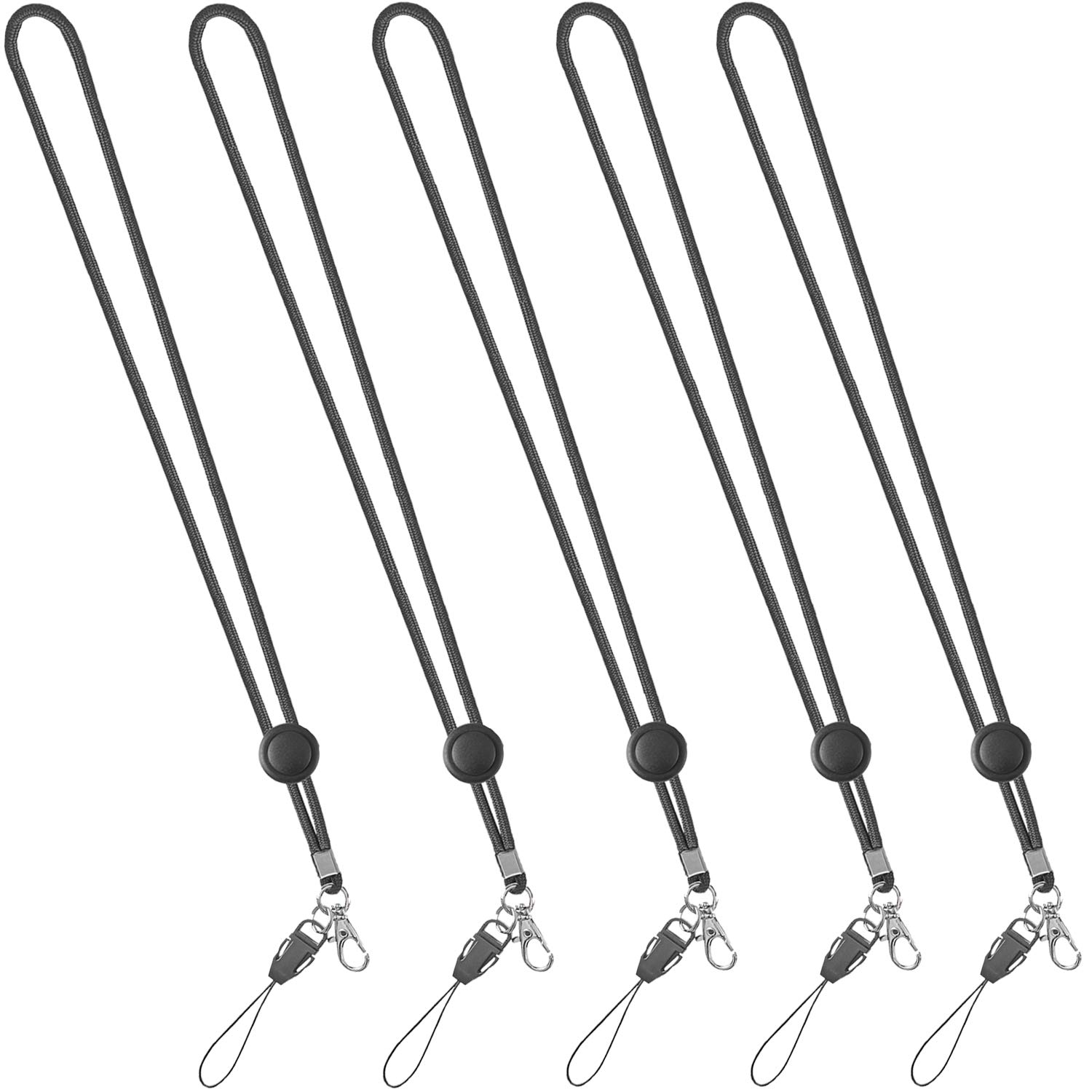YOUOWO 5 Pack Adjustable ID Lanyards with Clip - for Office, Cruise & Keys