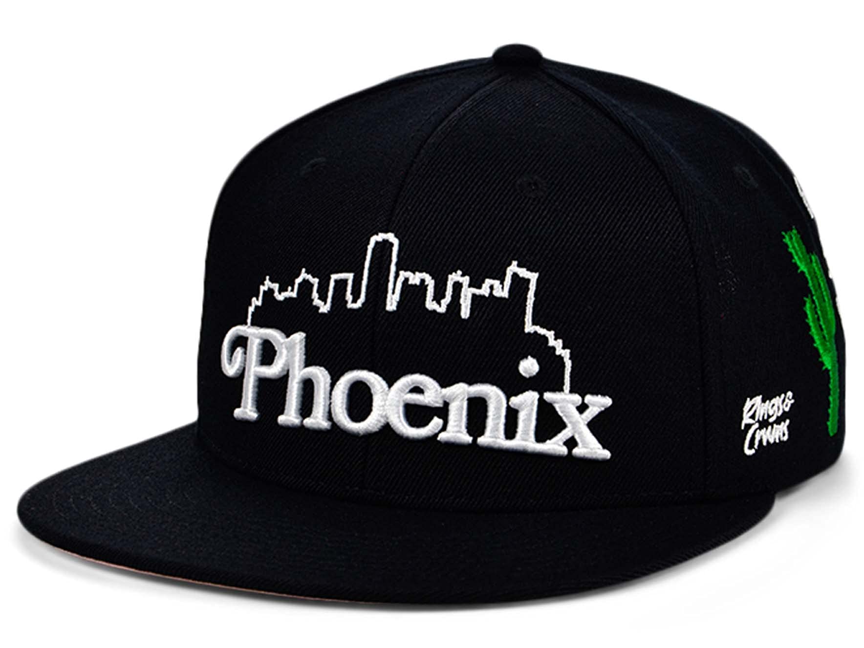 Skyline Adjustable Snapback Hat - Black/Pink for Streetwear & Sports