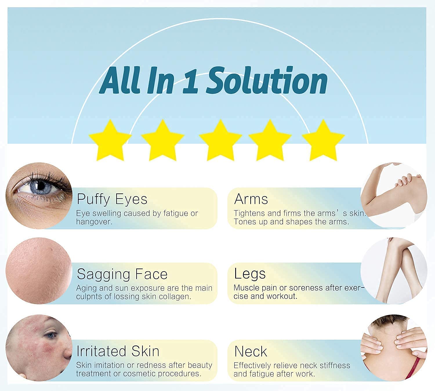 Cooling Ice Roller for Face & Eyes - Puffiness & Pain Relief - Home & Travel Use
