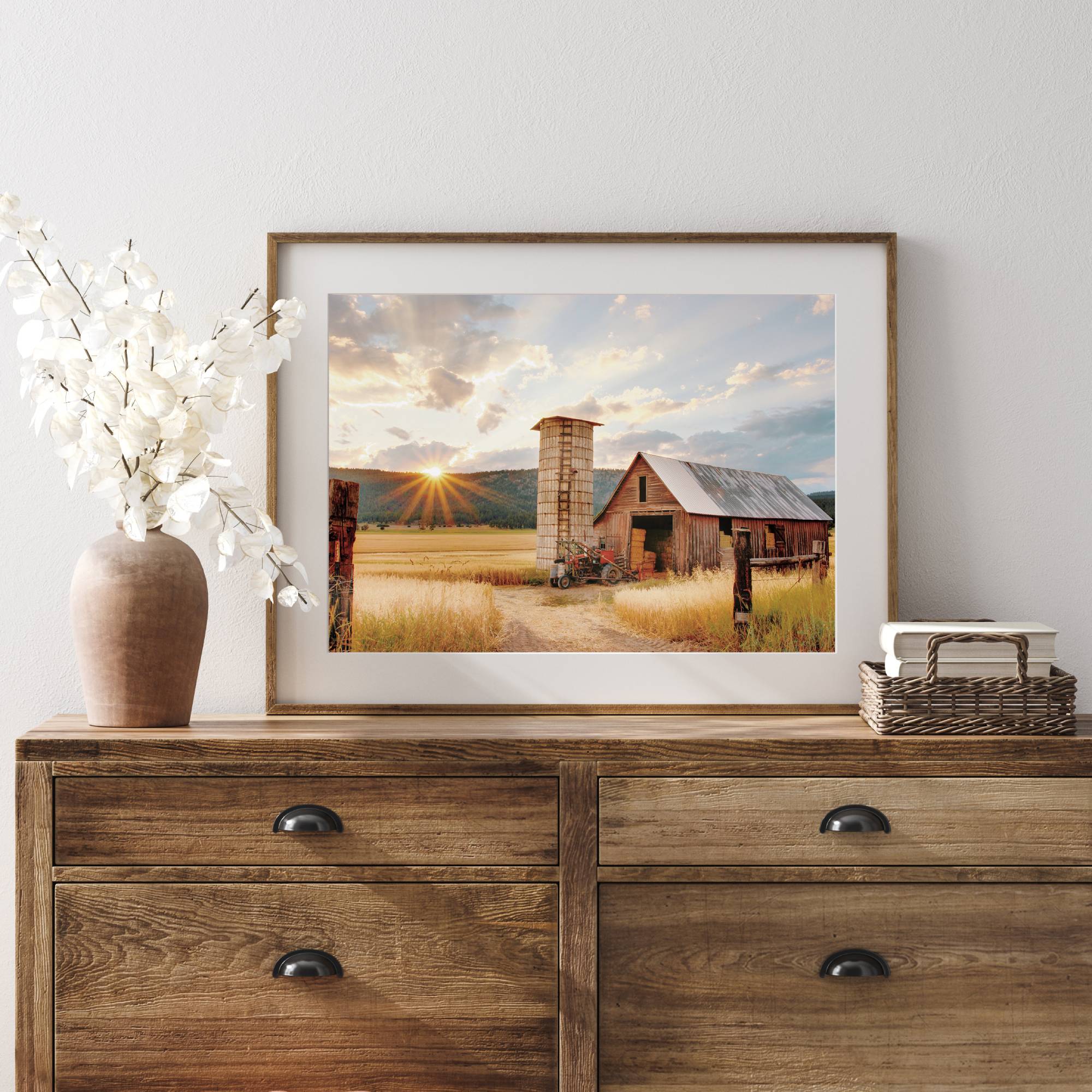 Golden Harvest Print - Premium Wall Art Decor for Home & Office - Perfect for Living Room, Bedroom, and Office Spaces