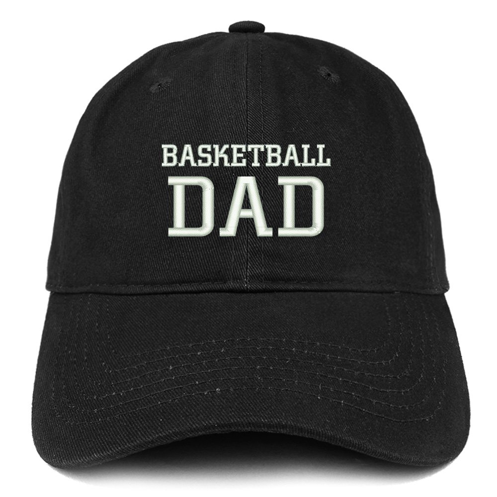 Trendy Basketball Dad Embroidered Cotton Hat - Soft & Comfortable Adjustable Dad Cap for Sports Fans, Casual Wear & Outdoor Activities