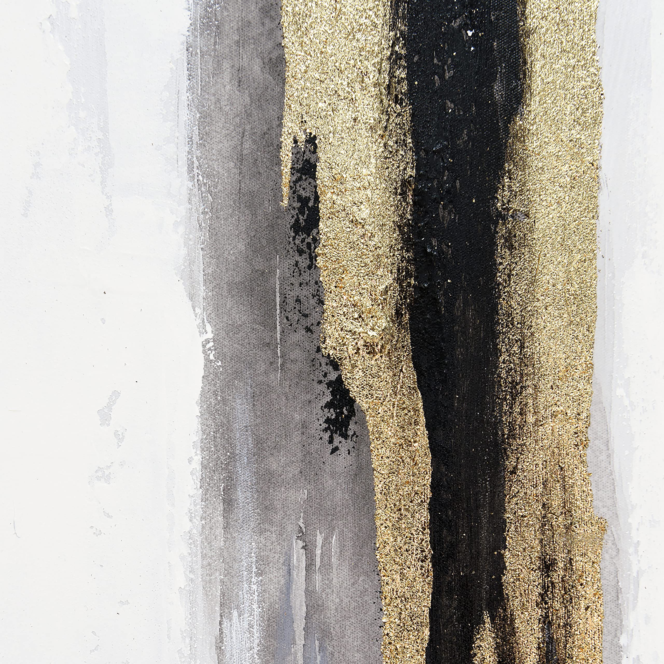 Martin Edwards Hand Painted Abstract Canvas Wall Art - Textured Black Framed Painting 40x30 Inches - Modern Home & Office Decor for Living Room, Bedroom or Gallery Display (Solemn Night Collection)