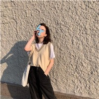 Women's Knitted Sleeveless Vest for Autumn/Winter - Cozy Layering Piece for Office, Travel & Casual Outfits