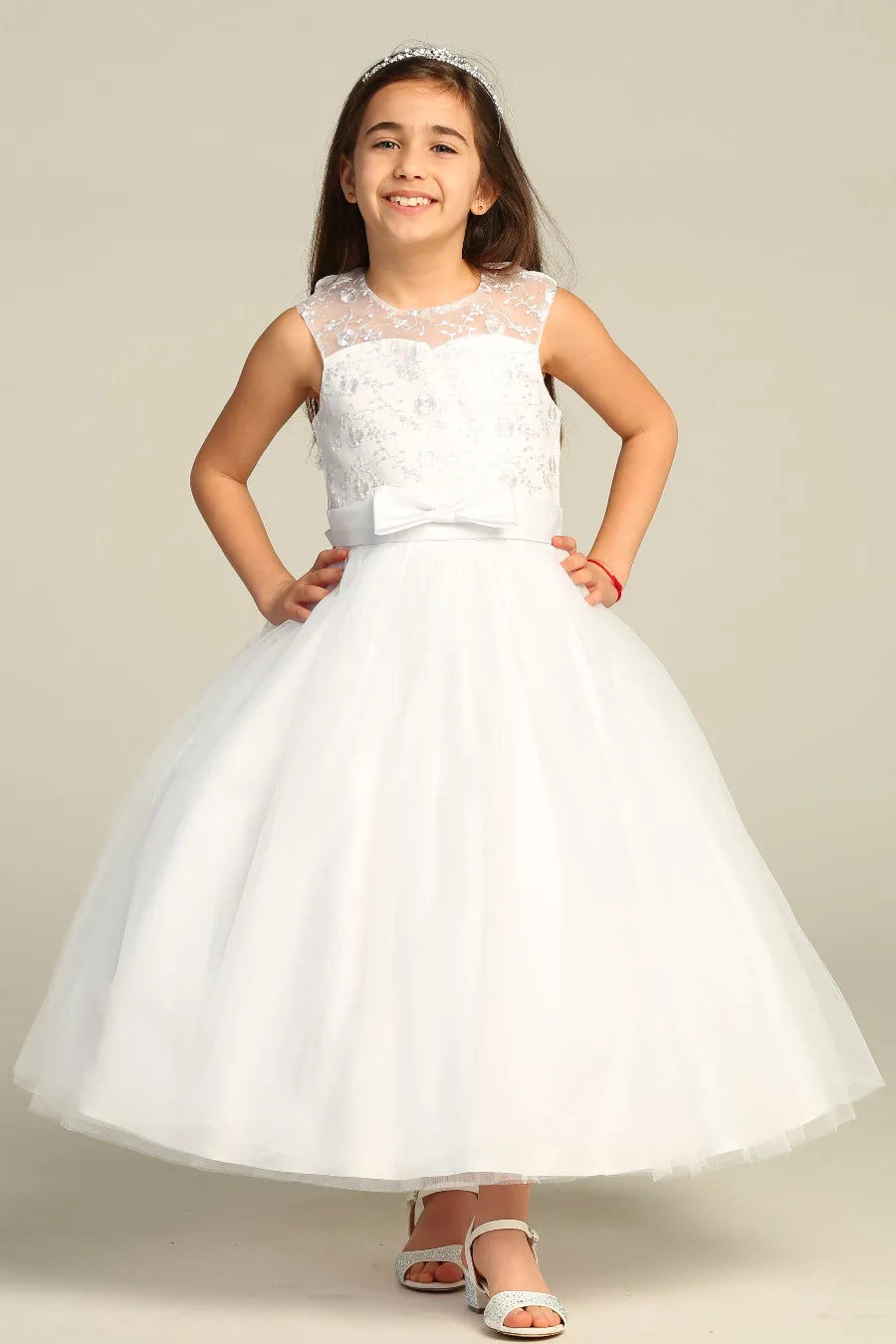 KE07 Elegant Flower Girl Dress for Weddings & Special Occasions - Perfect for Parties, Pageants & Celebrations