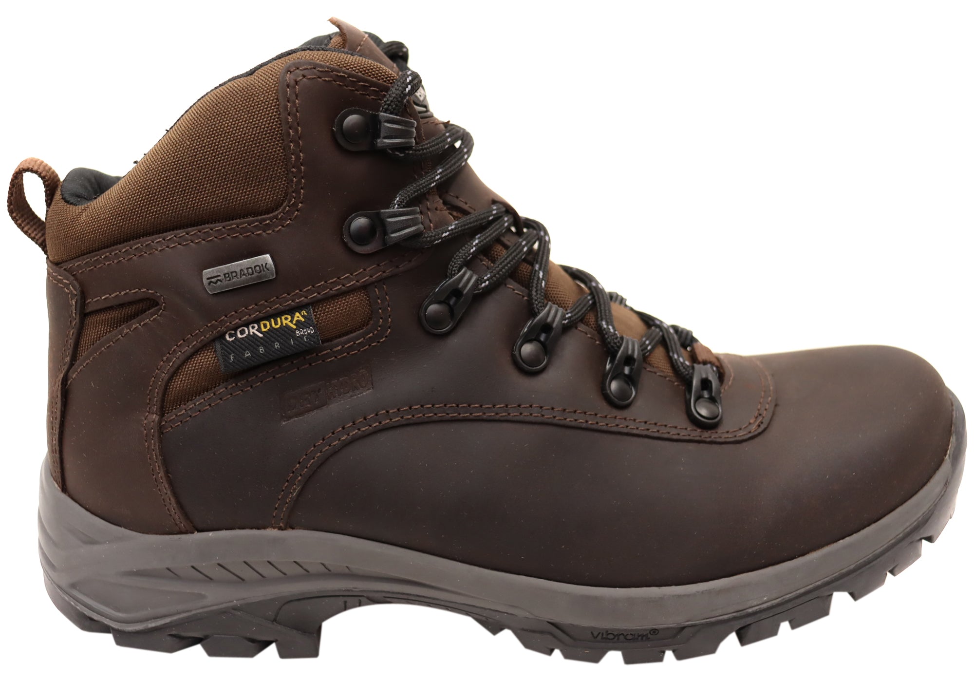 Bradok Aconcagua Men's Waterproof Hiking Boots - Genuine Leather Outdoor Trekking Shoes for Men - Lightweight & Comfortable Walking Boots for Mountain Climbing, Camping & Trail Adventures (Made in Brazil)