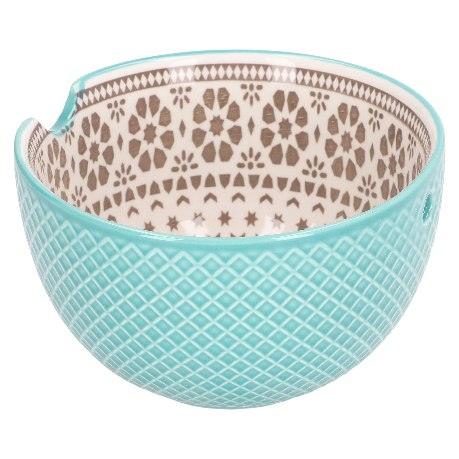 Handmade Ceramic Yarn Bowl for Knitting - Rustic Blue Yarn Holder with Smooth Glaze - Perfect for Crochet, Weaving & DIY Crafts at Home or On-The-Go