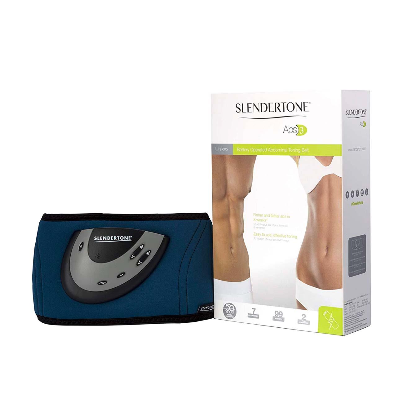 Abs3 Battery Operated Abdominal Toning Belt for Men & Women - Portable EMS Muscle Stimulator for Home Workout, Gym Training & Postpartum Recovery