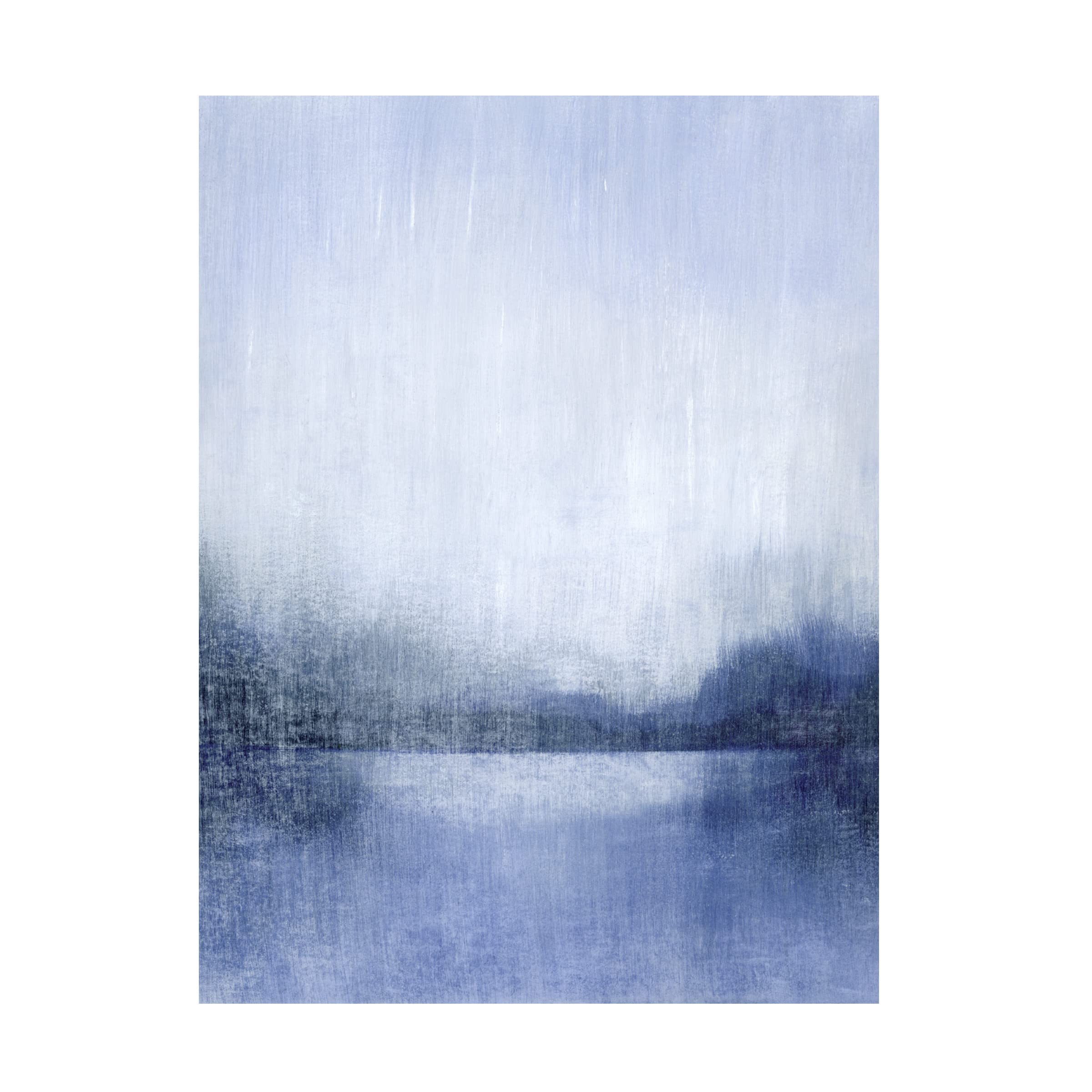 Grace Popp 'Deep Blue Mist I' Canvas Wall Art - Modern Abstract Painting for Living Room & Bedroom Decor - Handmade Stretched Gallery Wrap Ready to Hang