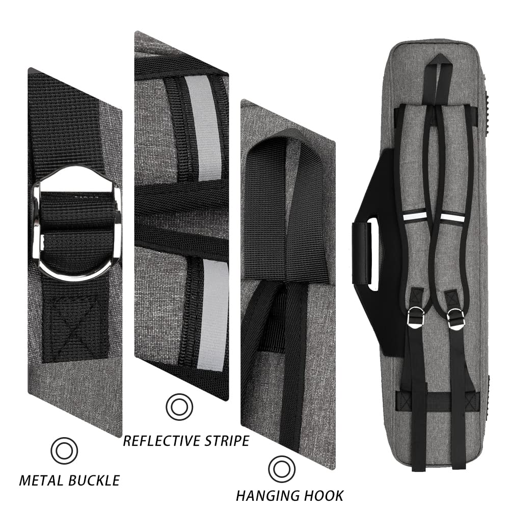 **4x4 Pool Cue Case with Backpack Straps – Durable Carrying Case for 4 Pool Cues – Perfect for Travel, Tournaments & Storage**