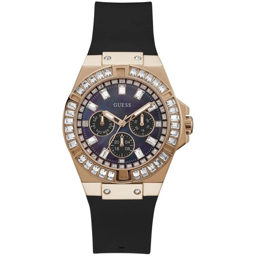 GUESS 39mm Multifunction Crystal Watch for Women - Waterproof Fashion Watch with Date Display & Stainless Steel Band - Perfect for Office, Party & Everyday Wear