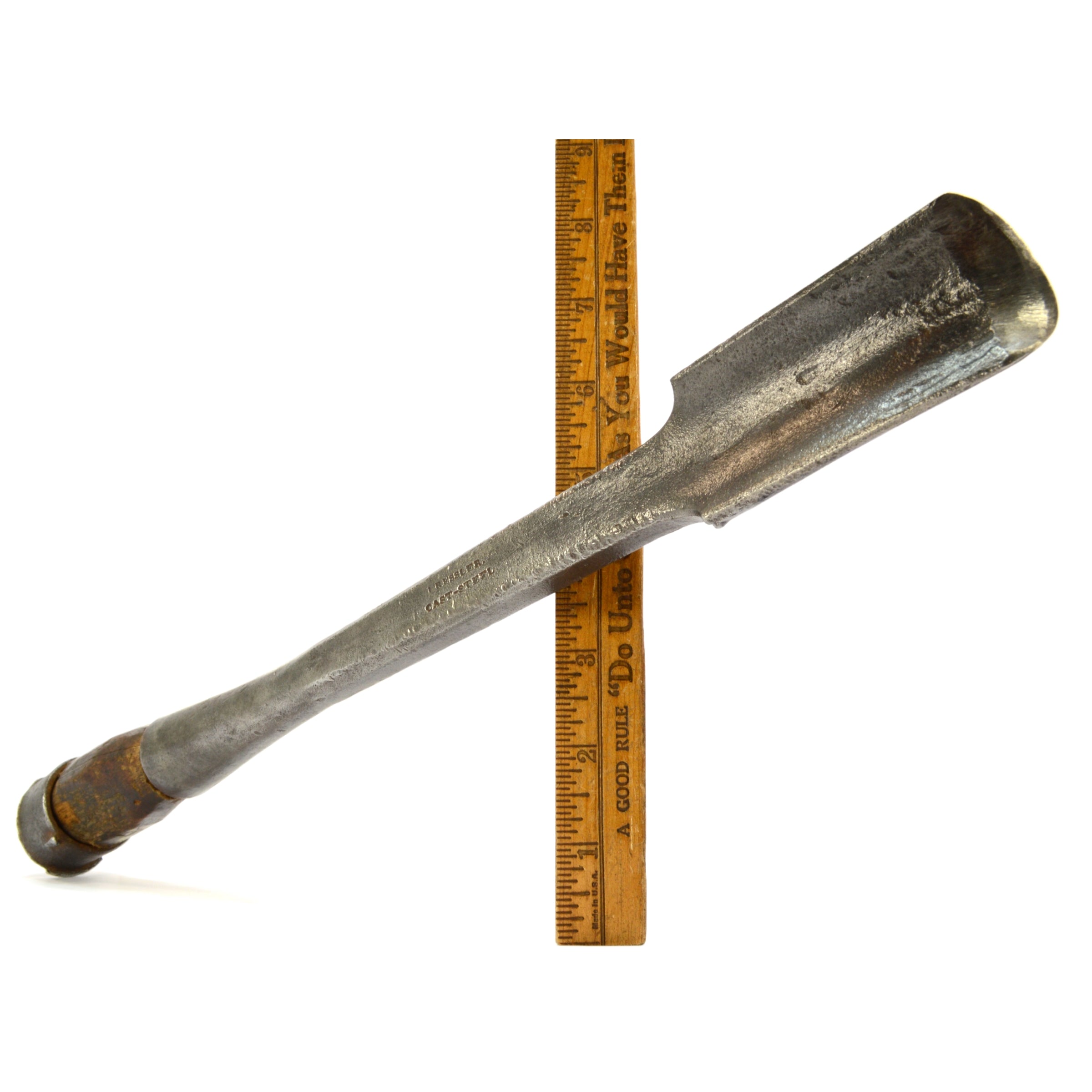 Antique ISAAC RESSLER SCRIBING GOUGE Woodworking Chisel - Rare 1.5x15.75 Inch Vintage Tool for Fine Wood Carving & Furniture Restoration