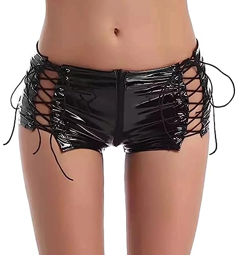 Black Lace-up Short