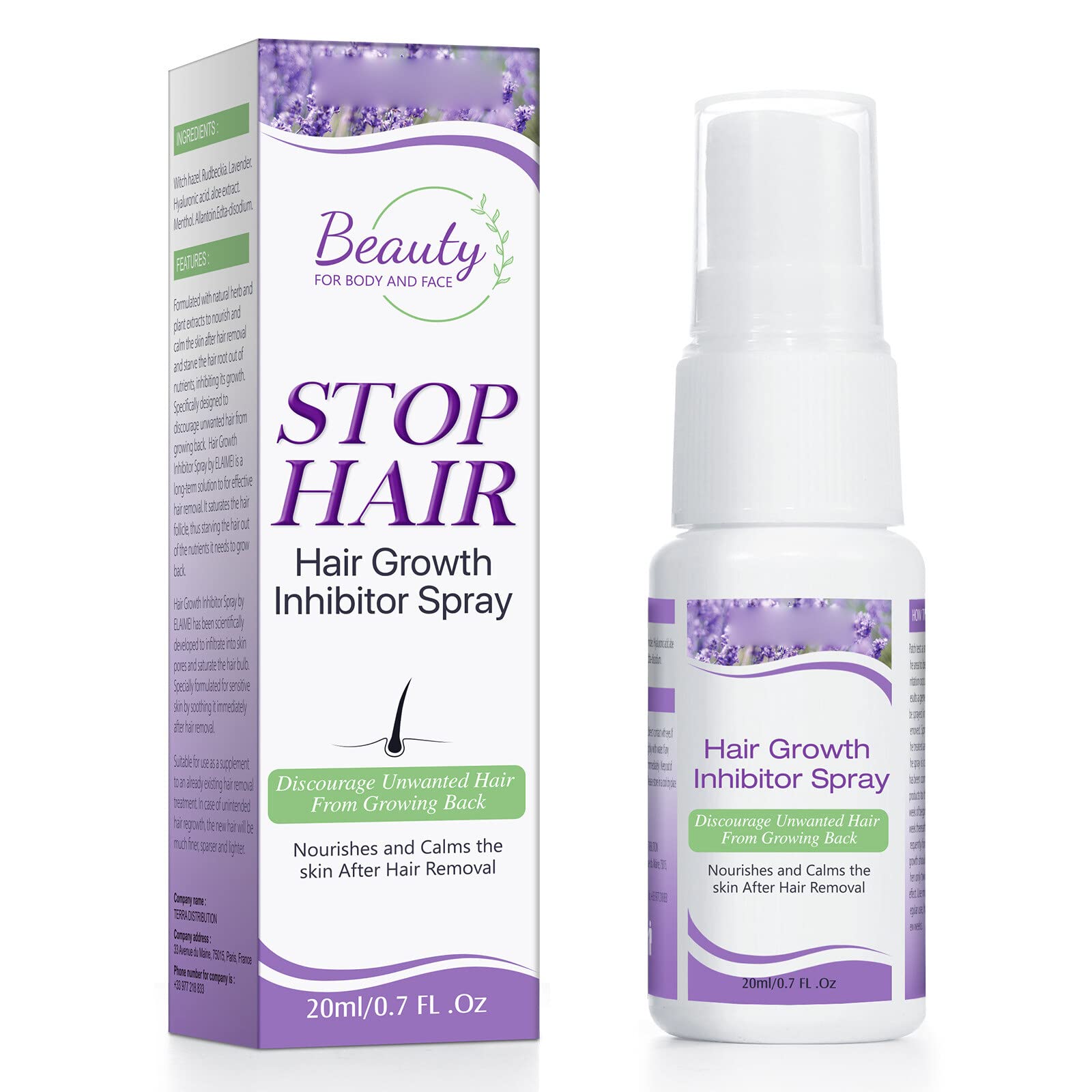 LICHENGTAI Hair Growth Inhibitor Cream - Natural Hair Removal Spray for Women & Men | Stops Unwanted Hair Growth on Body, Face, Arms, Legs, Armpits, Lips & Chest | Long-Lasting Smooth Skin Solution for Home & Salon Use