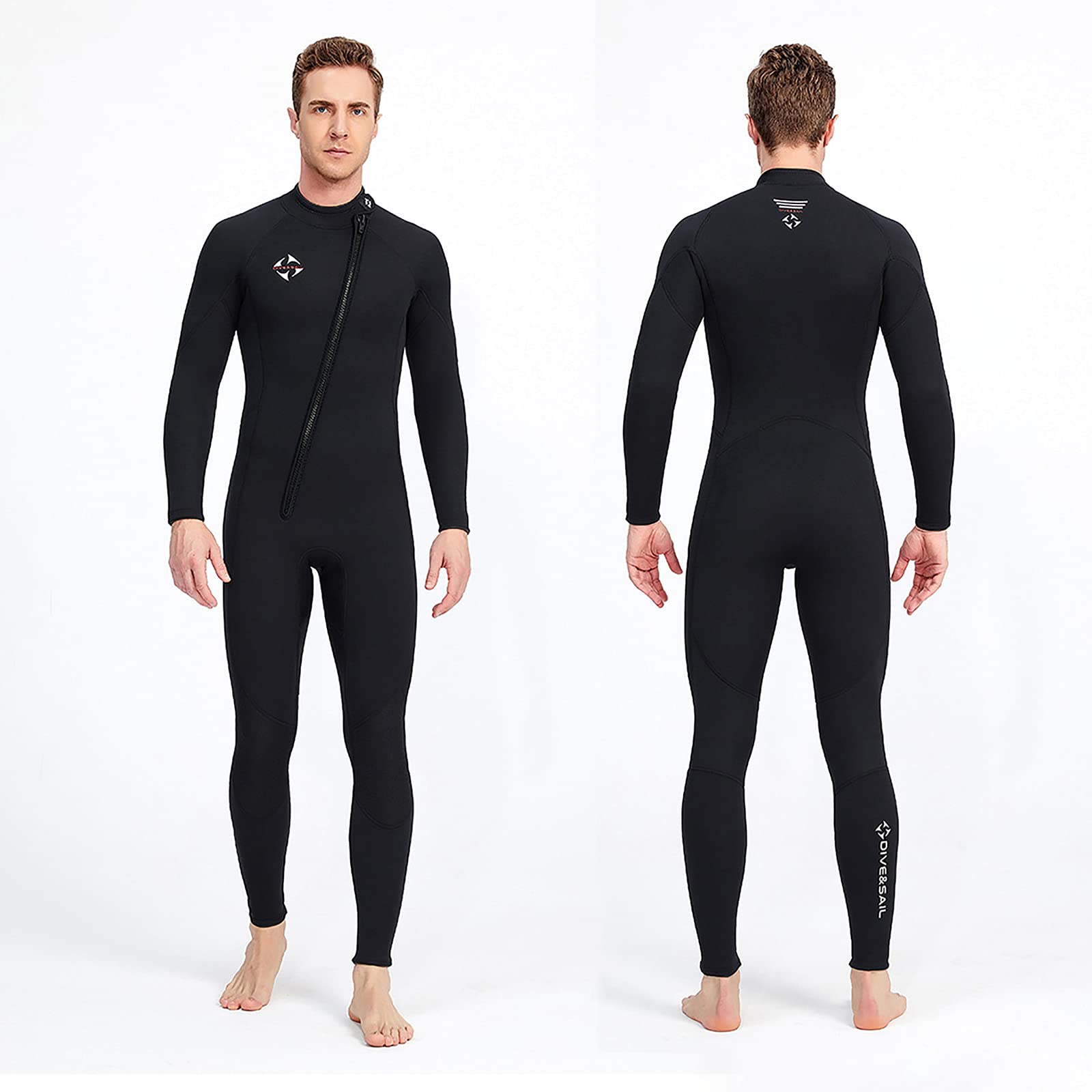 3mm Neoprene Wetsuit for Women & Men - Front Zip Full Body Diving Suit for Surfing, Swimming, Snorkeling - Keep Warm in Cold Water | Perfect for Beach Vacations, Water Sports & Outdoor Adventures