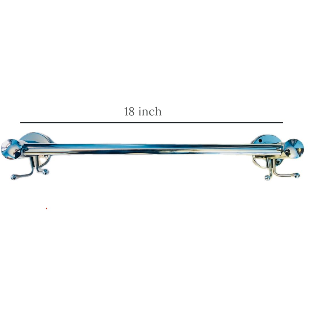 18 Inch Stainless Steel Towel Bar - Bathroom Towel Rack for Hand & Bath Towels, Durable & Rustproof (1 Pack) - Perfect for Bathrooms, Kitchens & Laundry Rooms
