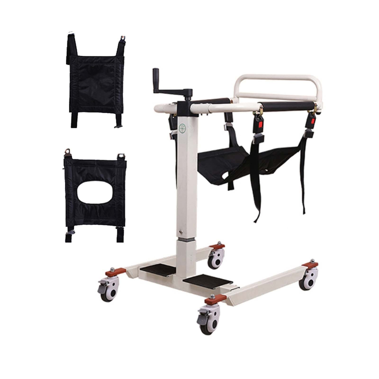 **Lightweight Foldable Steel Transport Wheelchair for Home & Travel - Portable Patient Lift Wheelchair for Beds, Sofas, Cars & Bathroom Transfers (Size C) - Ideal for Elderly Care & Mobility Assistance**