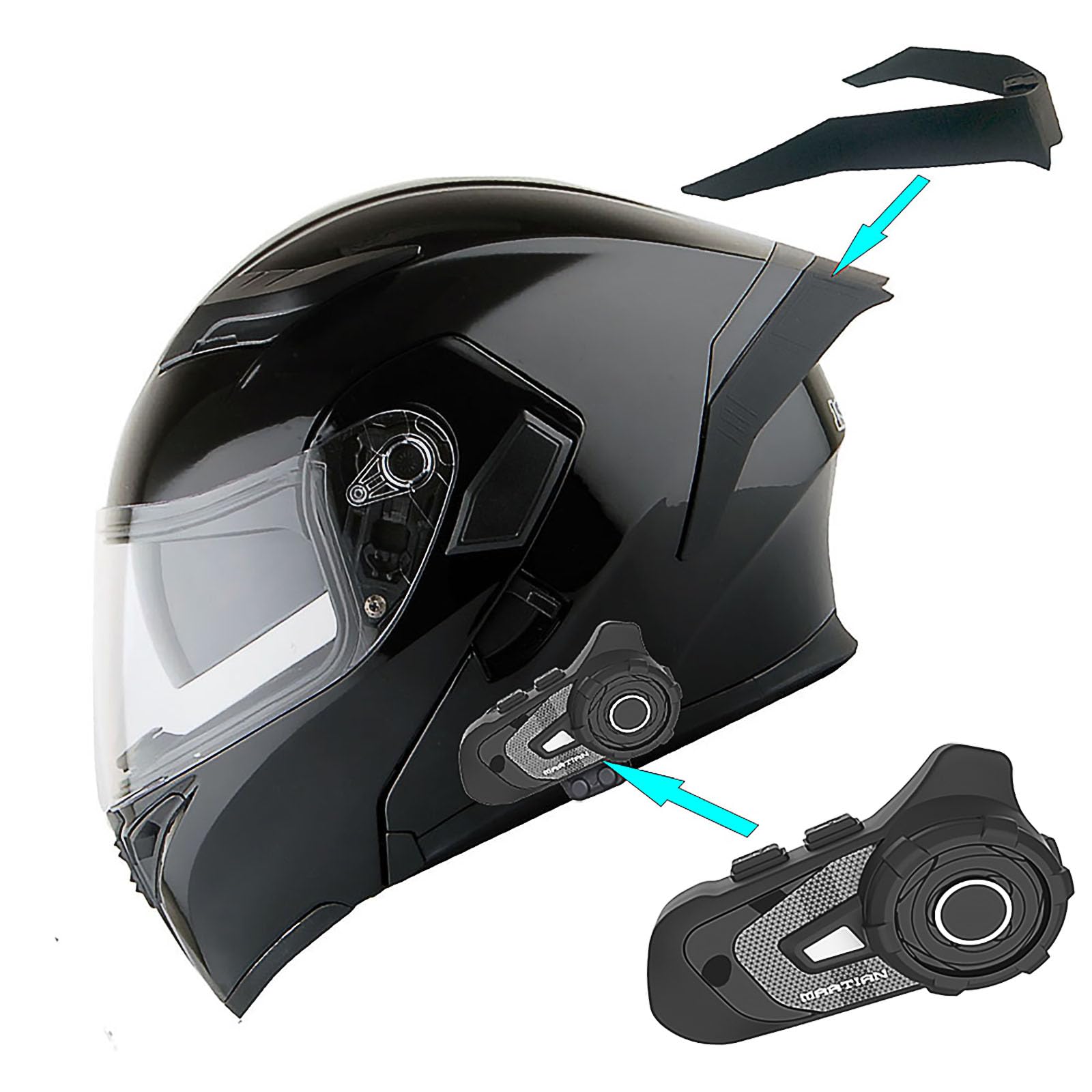 1Storm Motorcycle Modular Full Face Helmet - Flip Up Design with Dual Visor & Sun Shield (Model HB89) - Ideal for Street Biking, Commuting and Long Distance Rides