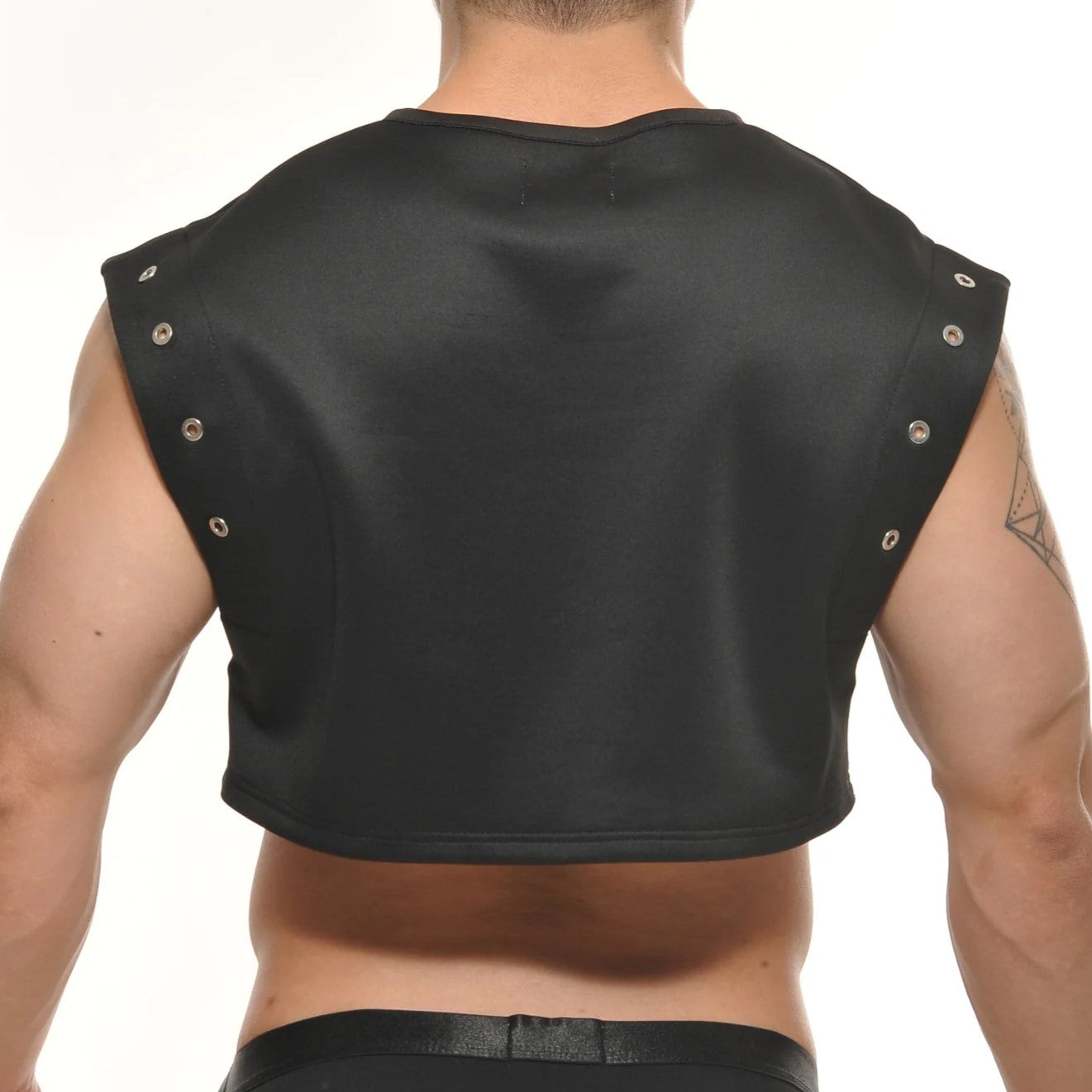 STUD Eagan Black Crop Top for Women - Trendy Short Sleeve Shirt for Summer, Casual Outfits & Streetwear Fashion