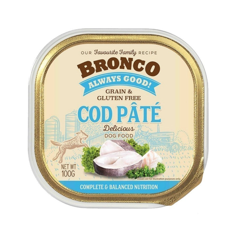 Premium Bronco Tray Dog Food 100g - Fresh, High-Quality & Flavorful Wet Food for Dogs - Rich in Nutrients for Healthy Pets - Quick & Delicious Meals - Perfect for Busy Pet Owners, Travel & Training Treats