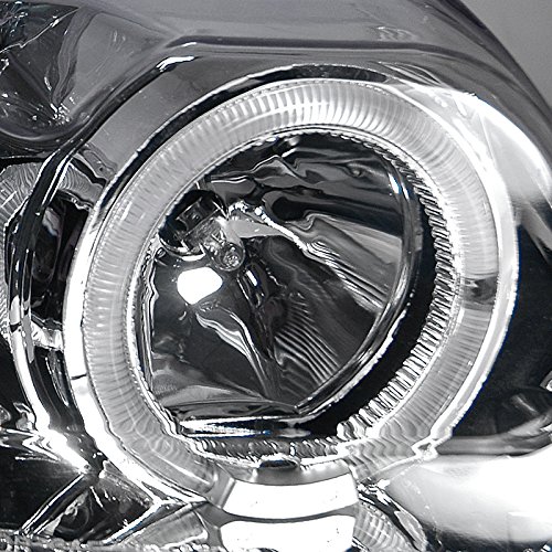 Spec-D Tuning 2LHP-MST99-TM LED Projector Headlights for Ford Mustang - Chrome Clear Lens - High Performance Lighting for Night Driving & Car Shows