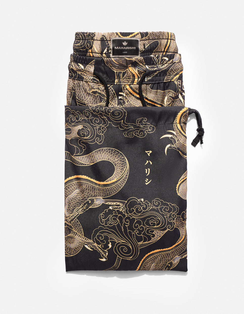 **Men's 1549 Dragon Print Swim Shorts - Quick Dry, Stretch Comfort - Black - Perfect for Beach, Pool & Summer Vacations**