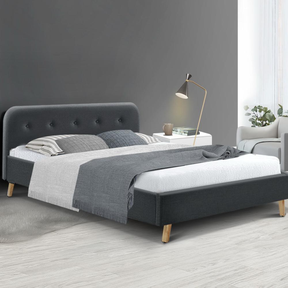 Tarcoola Medium Firm Bonnell Spring Mattress - Charcoal & Gray Double Package for Bedroom Comfort & Support | Perfect for Guest Rooms, Dorms & Apartments