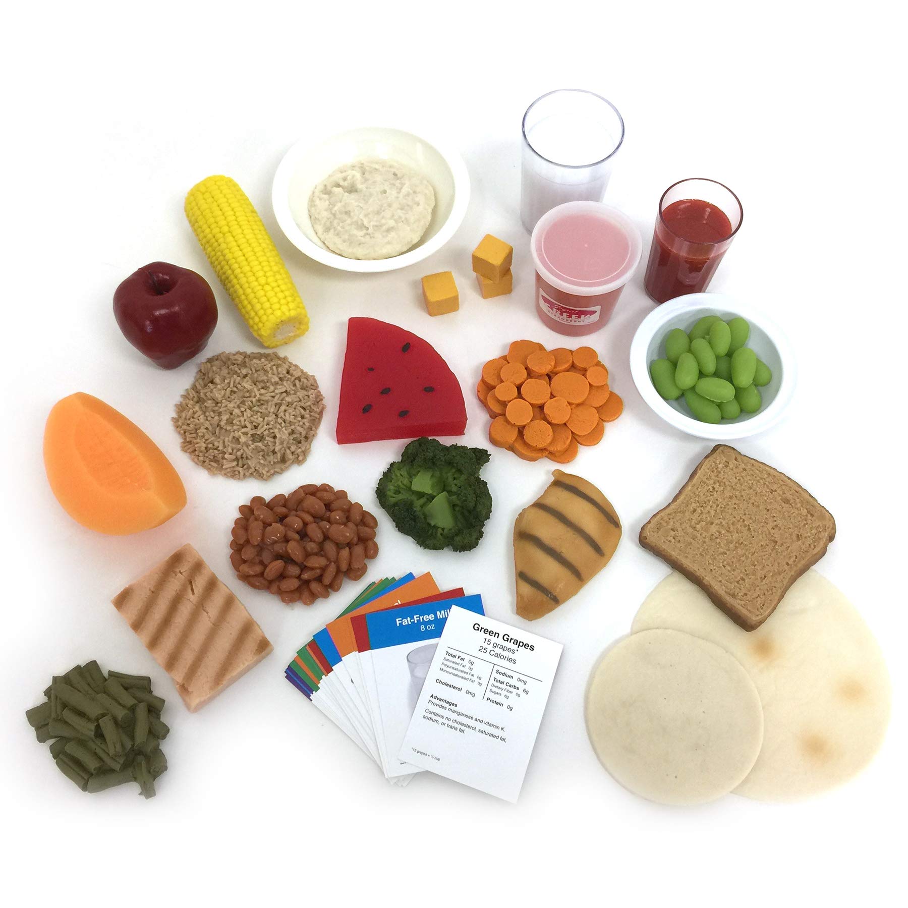 MyPlate Starter Faux Food Package (20 Pieces) - Realistic Fake Food for Play Kitchen, Restaurant Pretend Play & Educational Learning