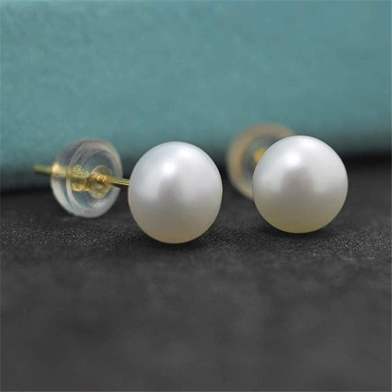 Natural Freshwater Pearl Stud Earrings for Women - Classic & Elegant Jewelry Gift for Birthday, Anniversary, Wedding | Perfect for Daily Wear, Office & Special Occasions