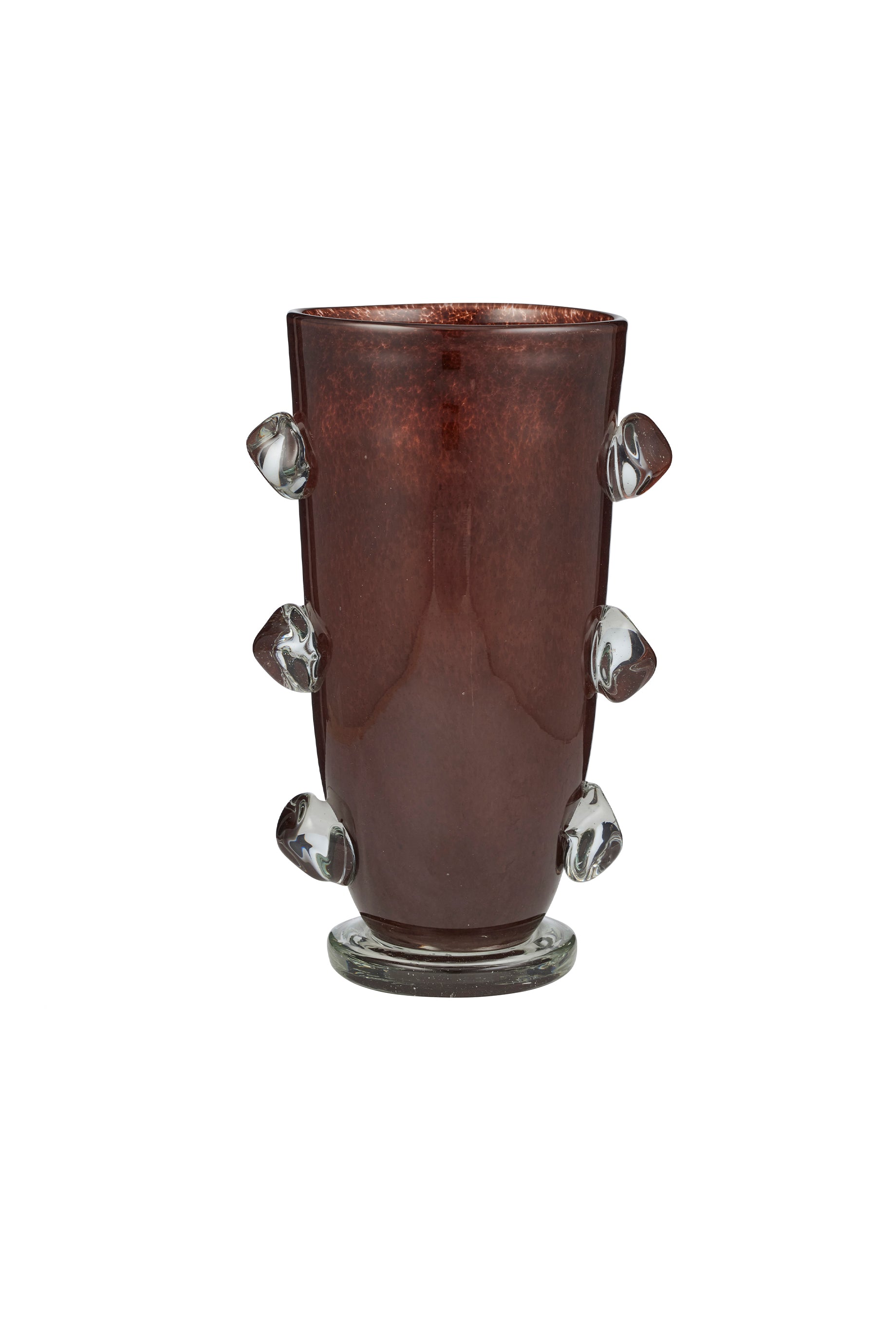 Husk Marshall Vase Claret - Elegant Glass Flower Vase for Home Decor, Wedding Centerpieces & Tabletop Arrangements