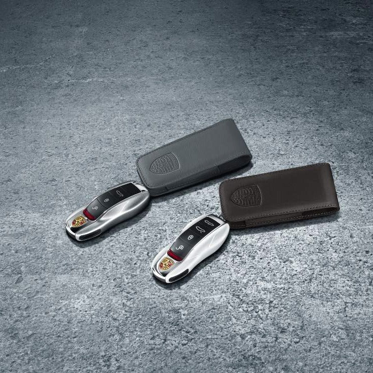 Porsche Tequipment Genuine Leather Key Pouch - Premium Key Holder for Porsche Keys, Wallets & Small Essentials | Perfect for Car Enthusiasts & Luxury Gift Giving