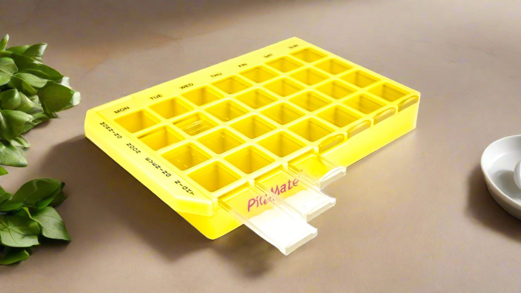 Alvita 7-Day Large Capacity Weekly Pill Organizer with Removable Tray - Perfect for Vitamins, Medications & Daily Supplements (Morning & Evening Doses) - Ideal for Travel, Home & Office Use