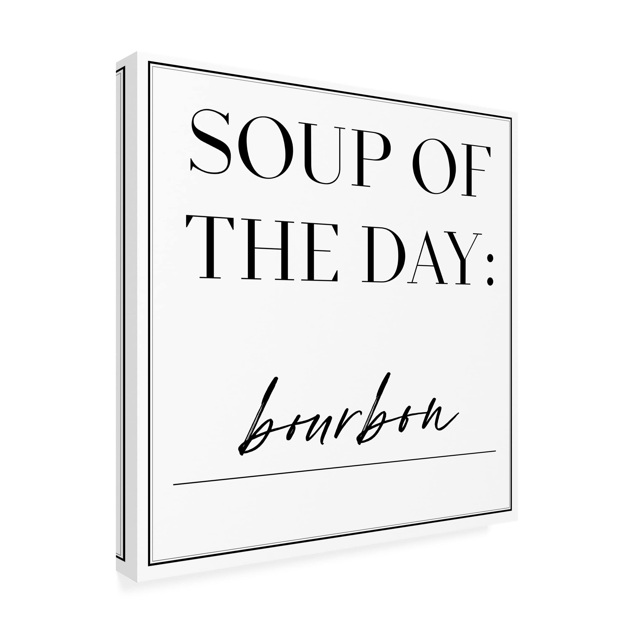 Trademark Fine Art 'Soup Du Jour I' Canvas Wall Art by Anna Hambly - Perfect for Kitchen, Dining Room & Restaurant Decor