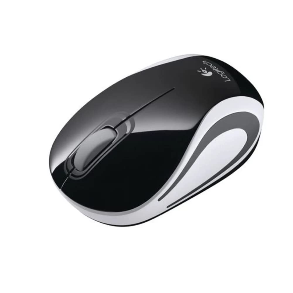 Logitech M187 Wireless Mouse - 2.4GHz RF USB Receiver - Black - Compact Design for Laptop, PC, Office & Travel Use