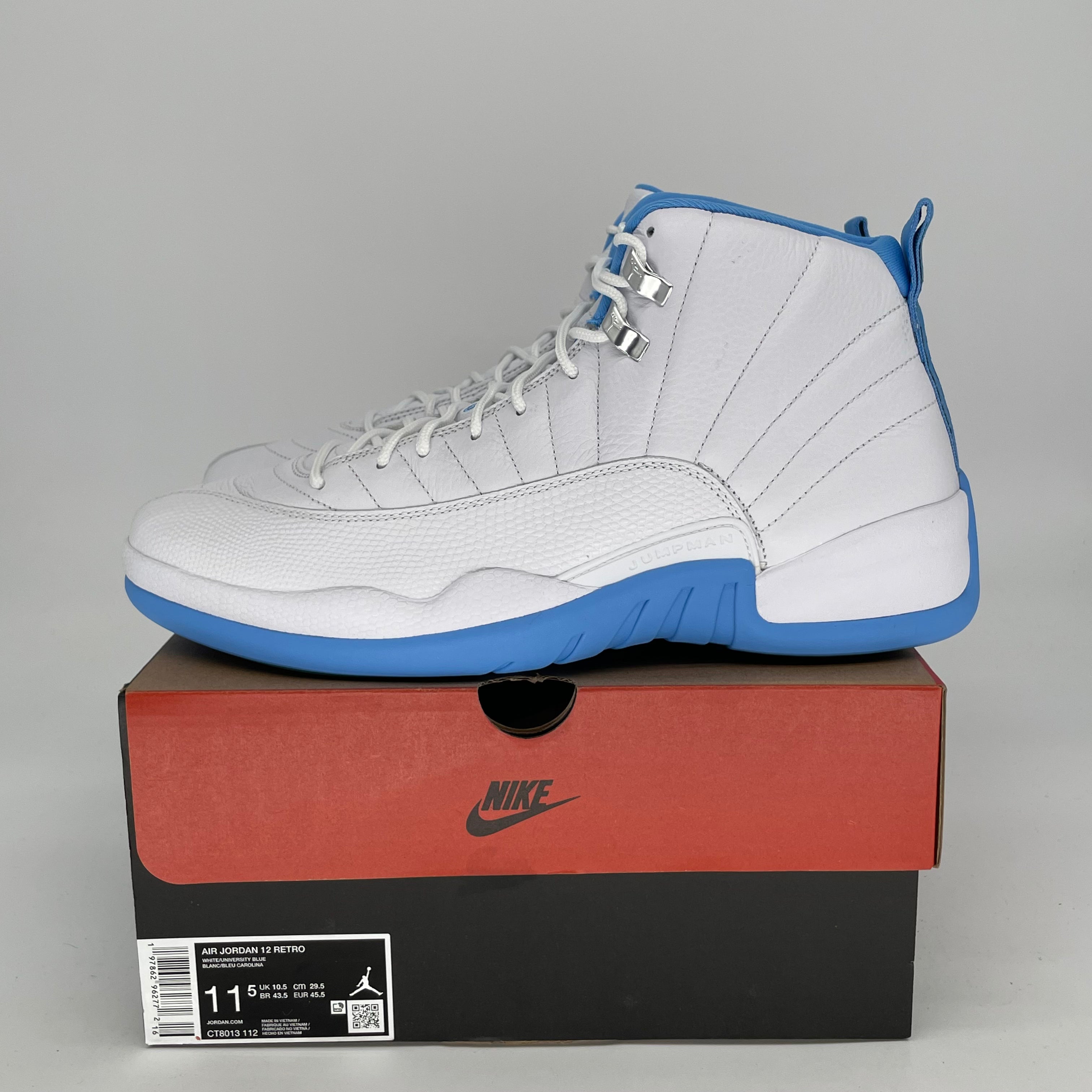 AIR JORDAN 12 MELO Basketball Shoes Men's Size 11.5 - Retro Style CT8013 112 for Streetwear & Court Performance