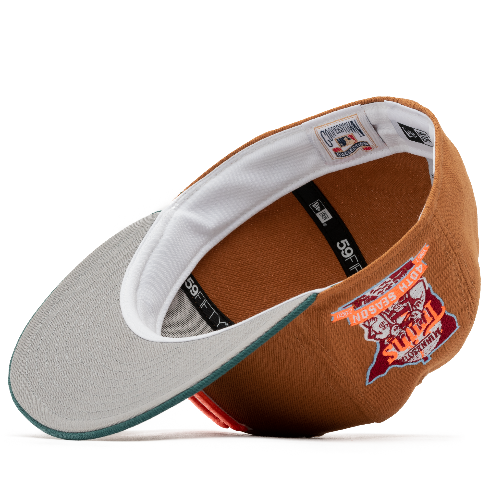 New Era x Minnesota Twins 59FIFTY Fitted Hat - Wheat/Pine Color - Official MLB Baseball Cap for Men - Perfect for Games, Fan Gear & Streetwear Fashion