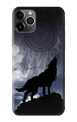 Premium Dream Catcher Wolf Howling Phone Case for iPhone 11 Pro Max - Protective Cover with Native American Design for Outdoor Enthusiasts & Nature Lovers