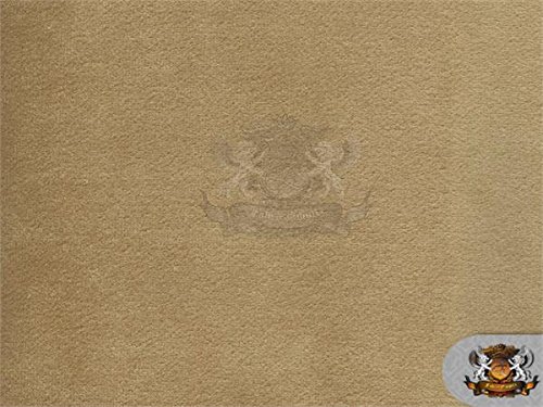 Premium Velvet Suede Upholstery Fabric with Cotton Backing - 17 Toast Color, 58