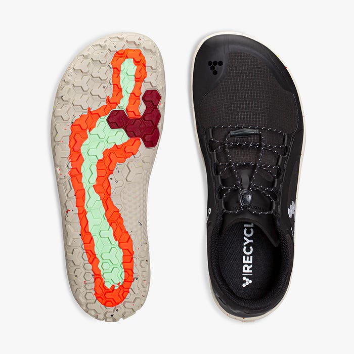 Vivobarefoot Women's Primus Trail II All Weather FG Trail Running Shoes - Obsidian Color for Hiking, Outdoor Adventures & Barefoot Fitness
