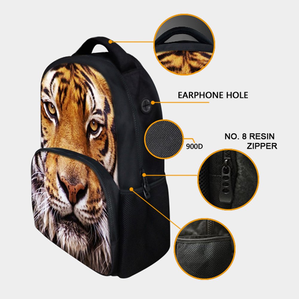 HW Animal School Backpack for Kids - 17 Inch Laptop Bag for College & Teens - Daily Use & Travel