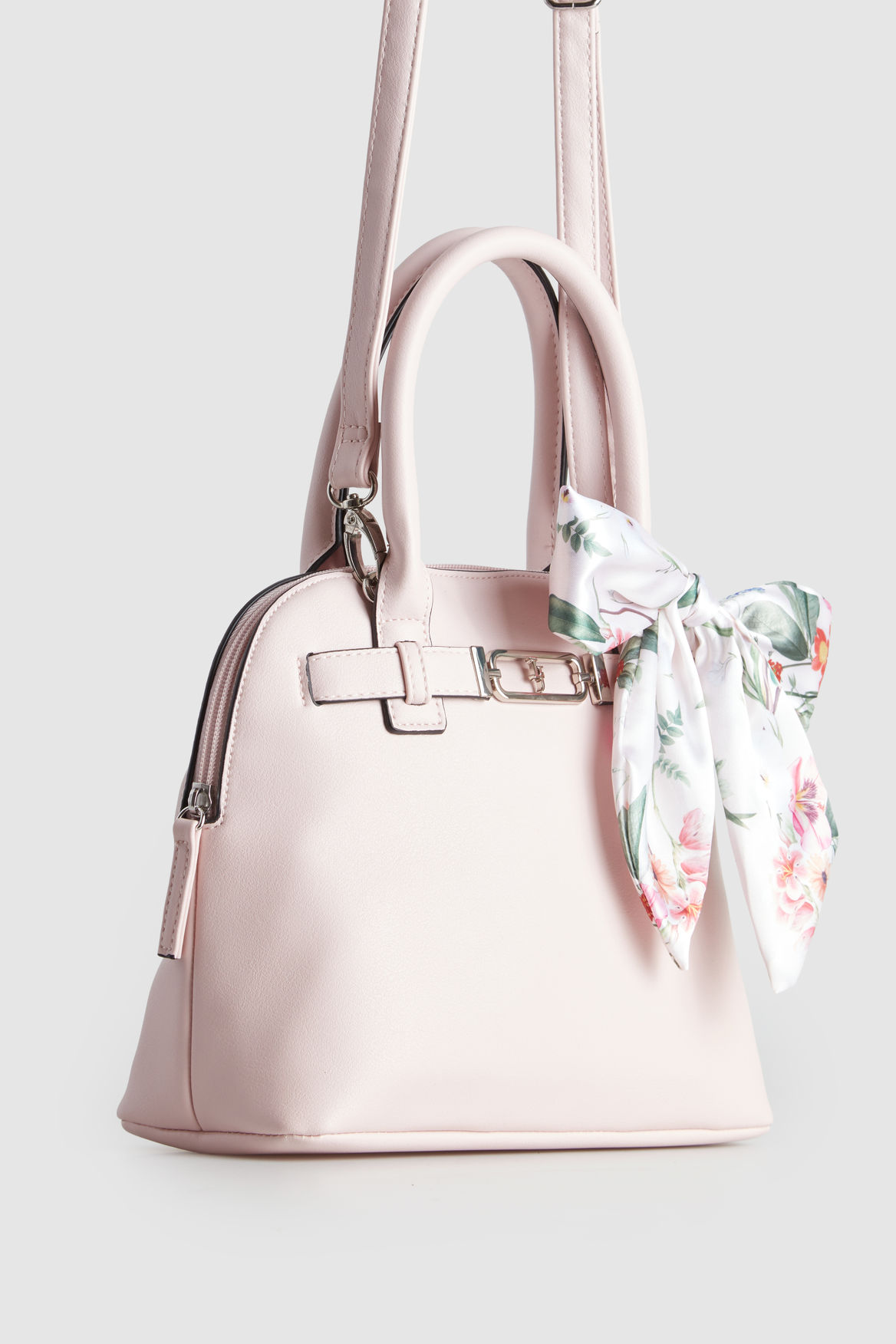 Elegant Floral Print Scarf Dome Bag for Women - Stylish Crossbody Purse for Daily Use, Travel, and Special Occasions