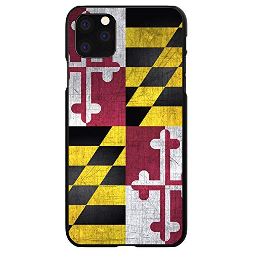 Old Weather Maryland Flag On Black Case