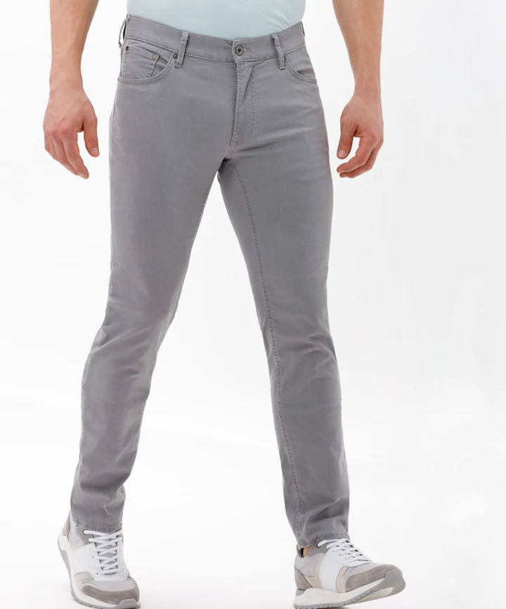 BRAX SILVER HI FLEX 5-Pocket Stretch Men's Pants - Comfortable Slim Fit Trousers for Work, Office & Casual Wear