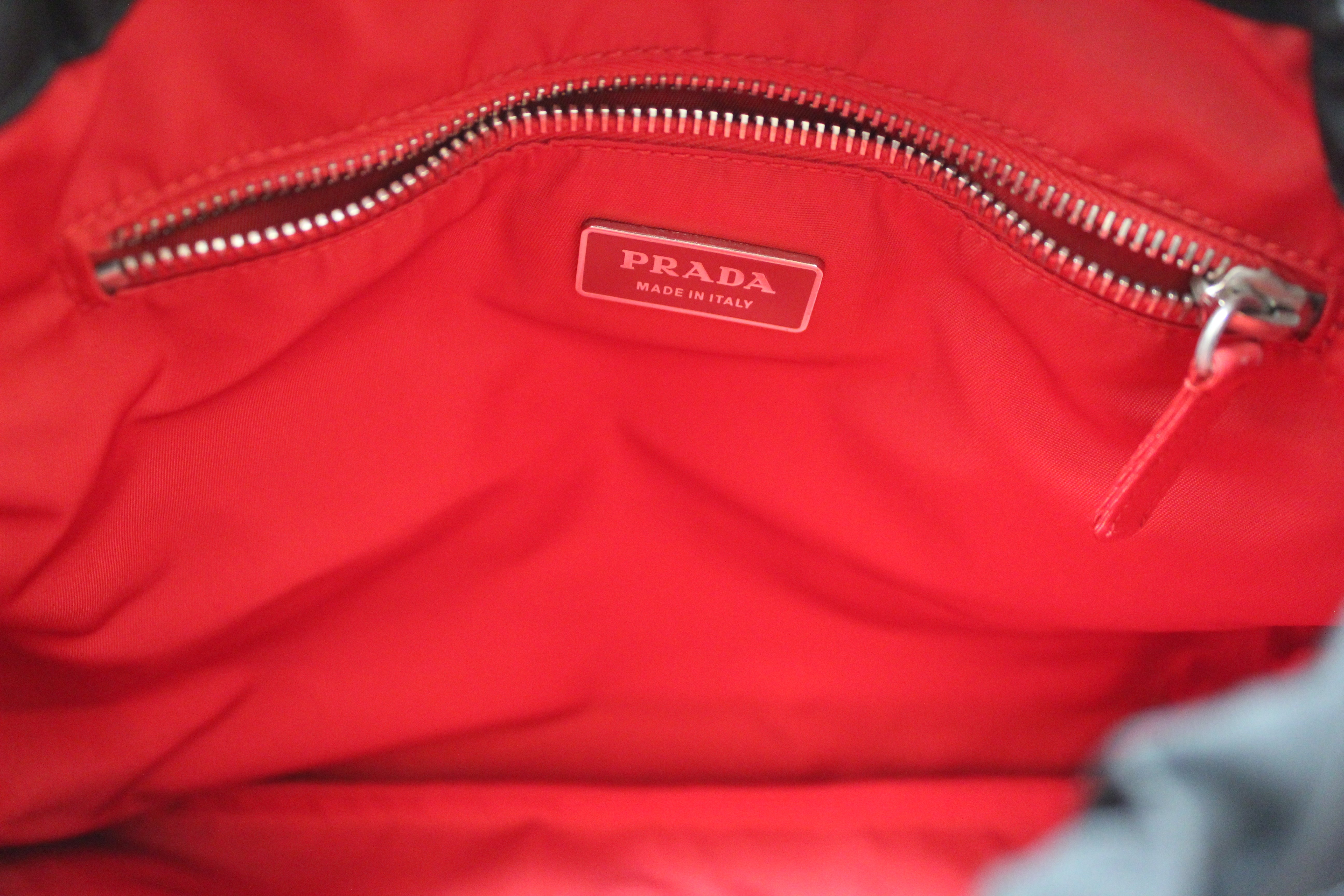 Authentic Prada Black Tessuto Small Nylon Drawstring Tote Bag for Women | Luxury Designer Handbag for Work, Travel & Everyday Use