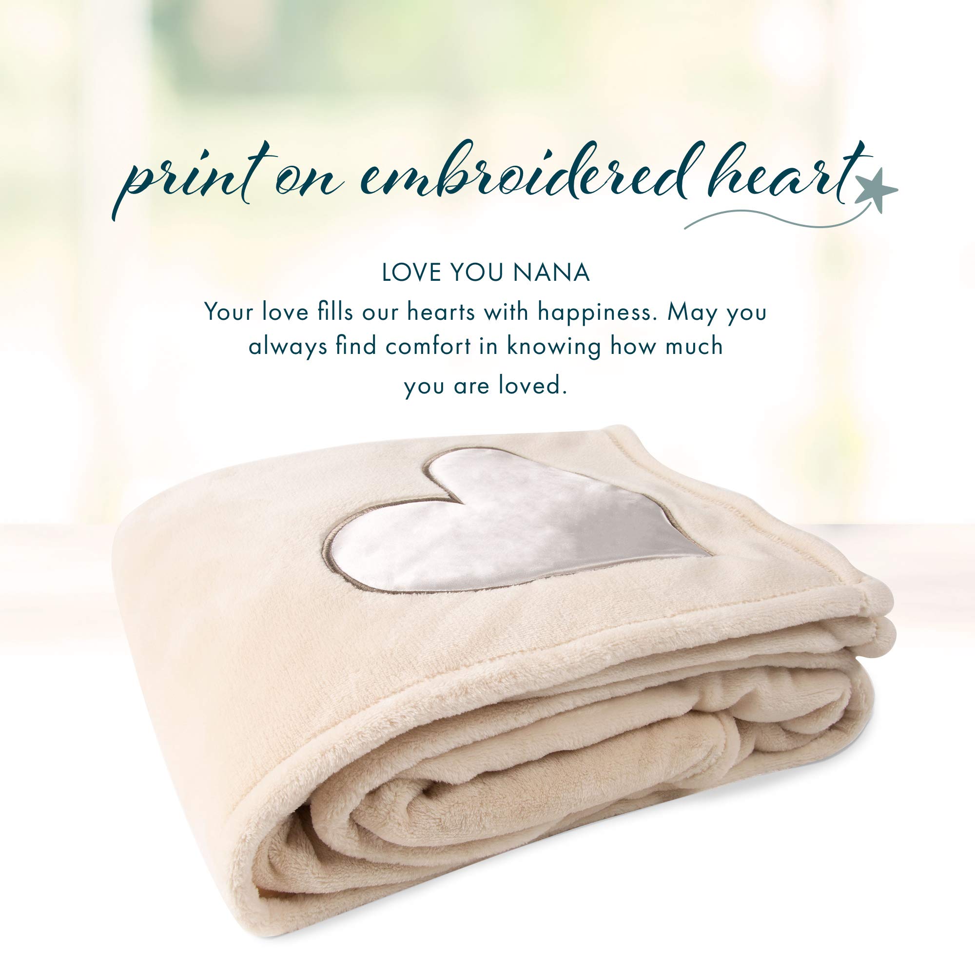 Pavilion Gift Company The Comfort Blanket 19509 - Soft Plush Throw Blanket 'Love You Nana' for Cozy Nights & Gifts | Perfect for Grandma, Home Decor & Cuddling