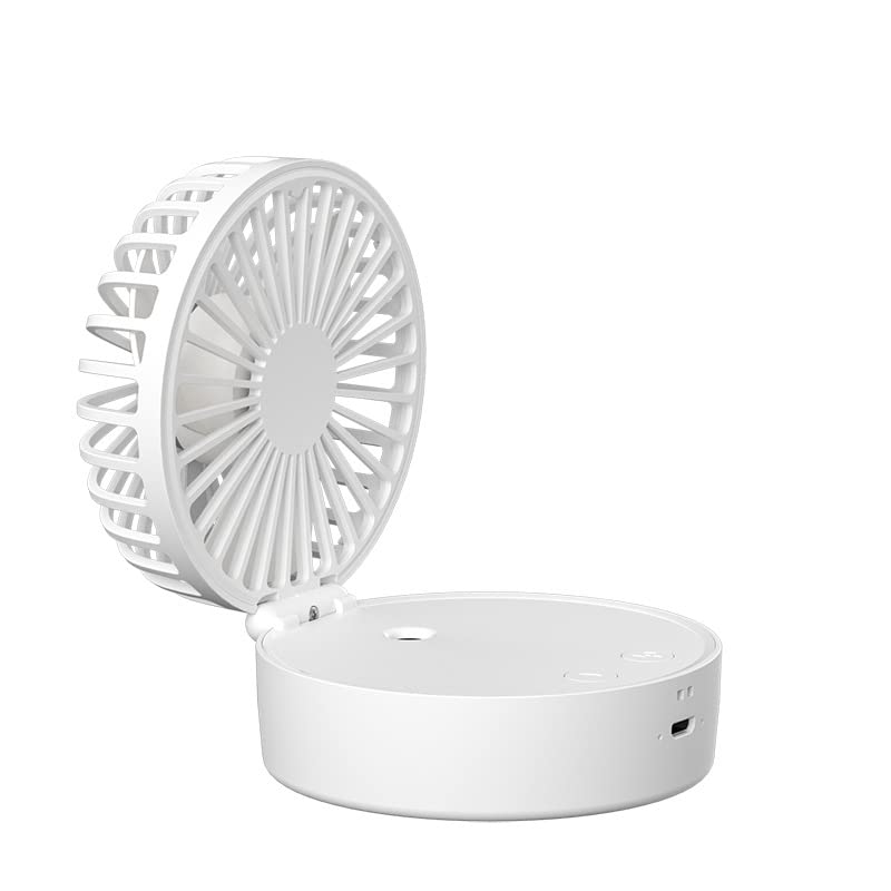 Mini Handheld Fan - Portable Foldable USB Fan with Smart LED Digital Display, 4-Speed Quiet Small Desk Fan, 4000mAh Rechargeable Battery - Perfect for Office, Outdoor Sports, Home & Travel
