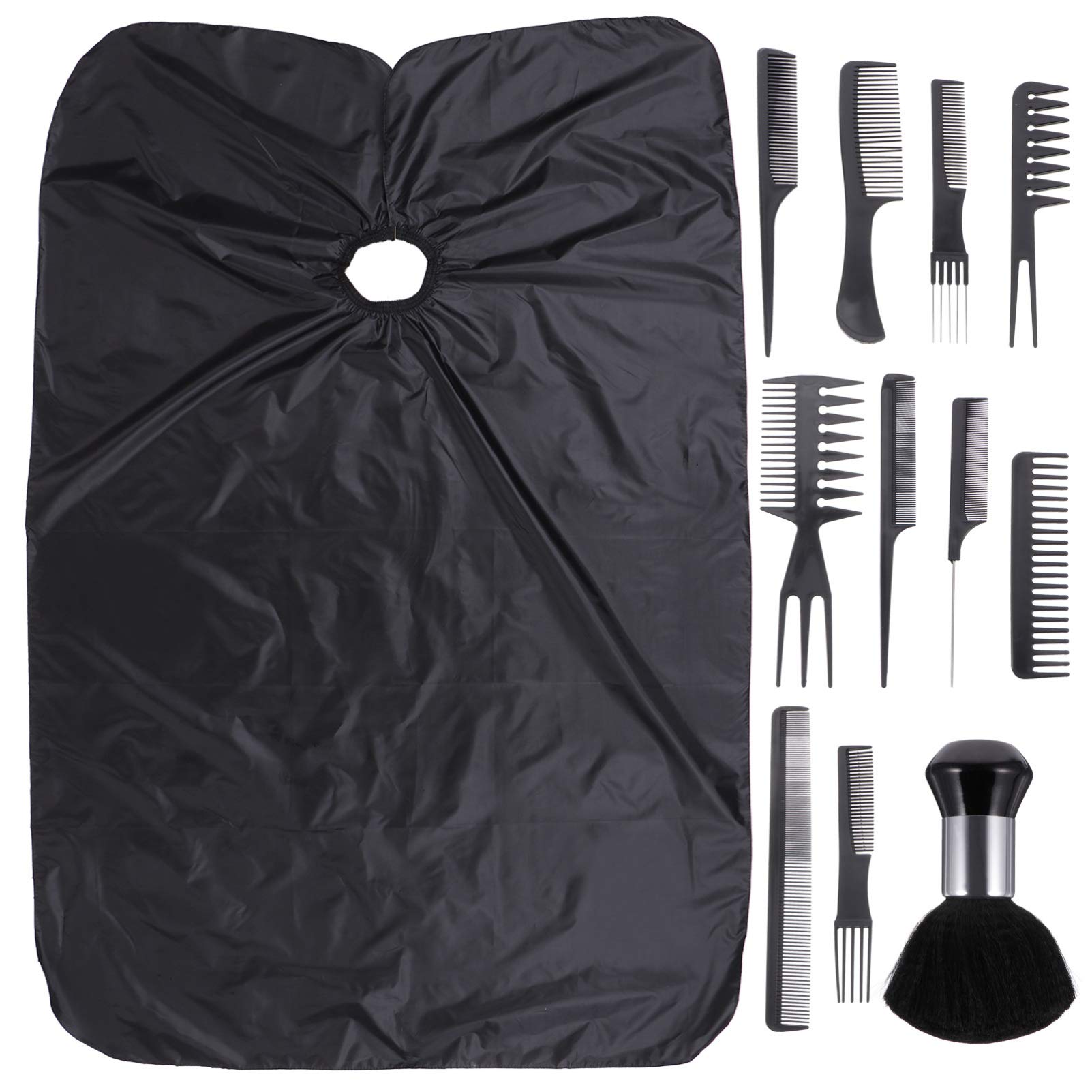 Beaupretty Professional Hair Cutting Kit - 10-Piece Styling Tools Set with Wide & Fine Tooth Combs, Tail Comb, Beard Comb, Hair Cape & Shawl for Salon & Home Haircuts - Perfect for Barbers, Stylists & DIY Hair Care