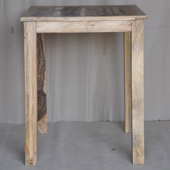 Reclaimed Wood & Mango Wood Square Bar Table - 31.5