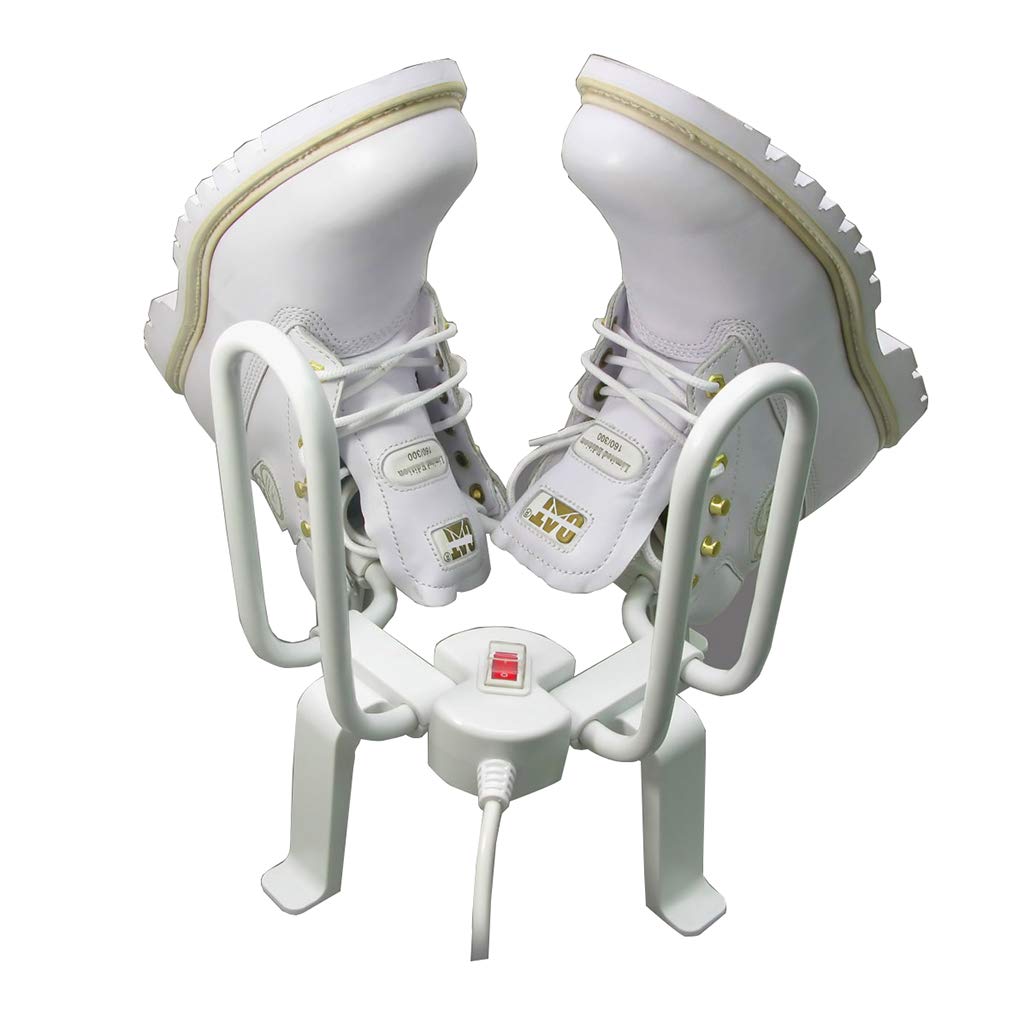 Portable Electric Boot & Shoe Dryer with Heat Blower - Fast Drying for Shoes, Boots, Gloves, Hats & Socks - Perfect for Ski Boots, Work Boots & Winter Gear (Dries 2 Pairs, White) - Ideal for Outdoor Enthusiasts, Athletes & Winter Sports Lovers