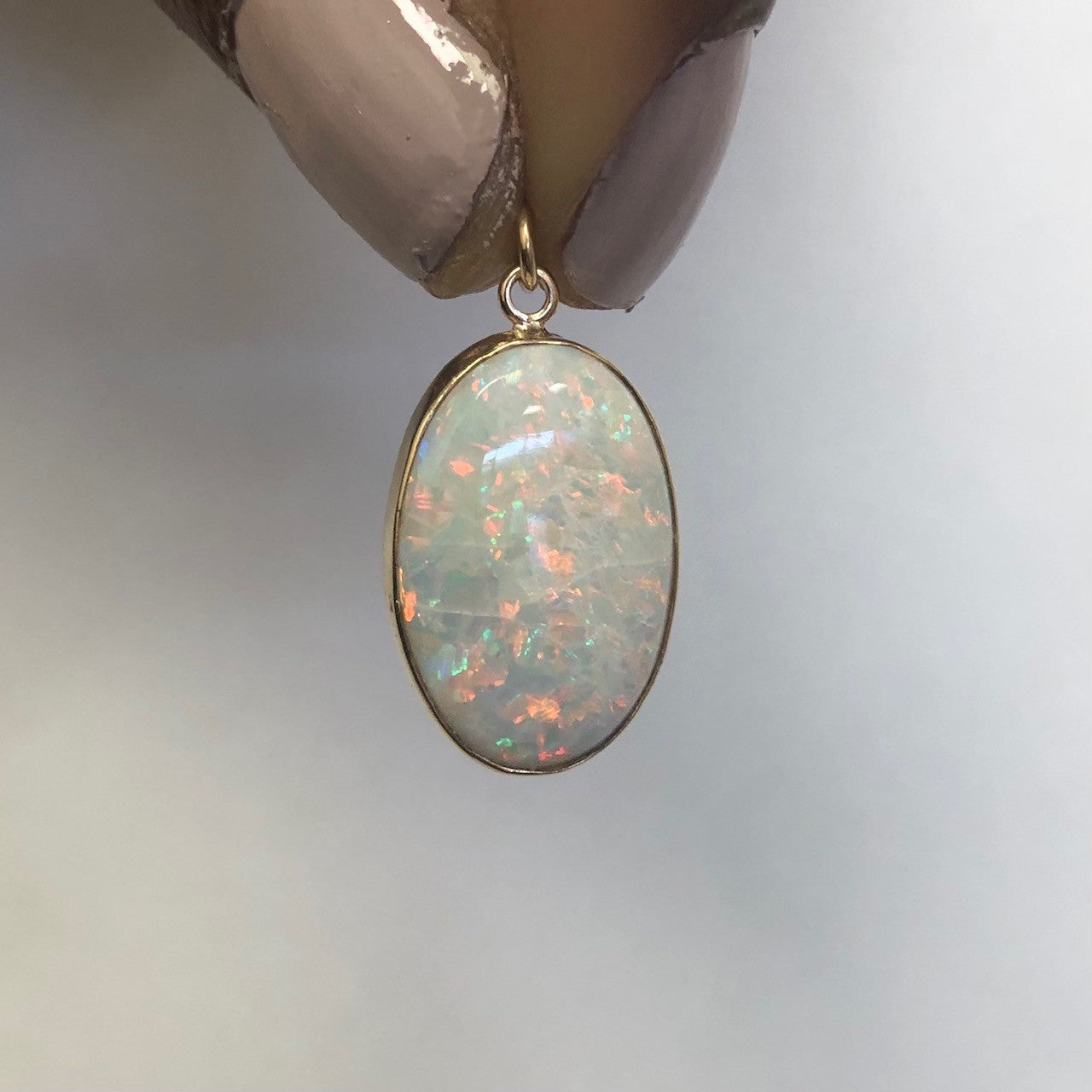 7.50ct Bezel Set Opal Pendant Necklace - Elegant Gemstone Jewelry for Women, Perfect for Weddings, Anniversaries & Special Occasions